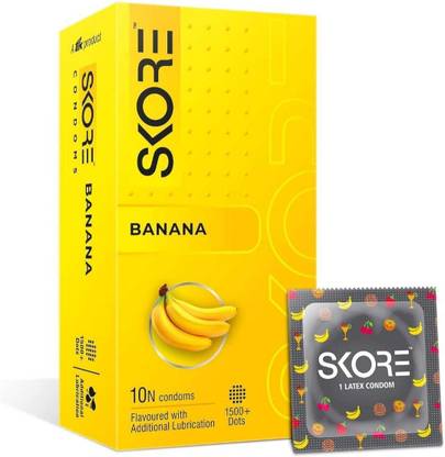 SKORE Banana Flavour / 1500+ Dotted Condom