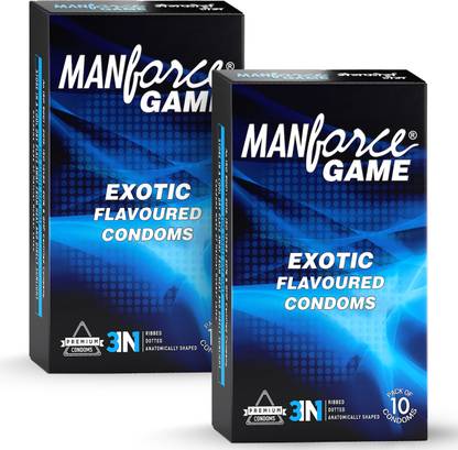 MANFORCE GAME Condoms, 10 Pieces x Pack of 2 Condom