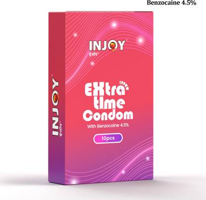Injoy Extreme Delay Extra Time Condoms | Extended Pleasure | Dotted Condom
