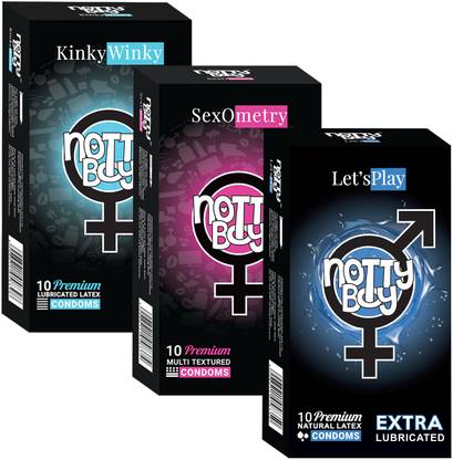 NottyBoy Ribbed, Dotted, Contoured, Extra Thin and Extra Lubricated Condom