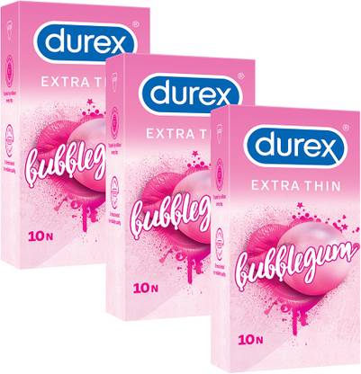 DUREX Extra Thin Intense Bubblegum Flavoured Condom