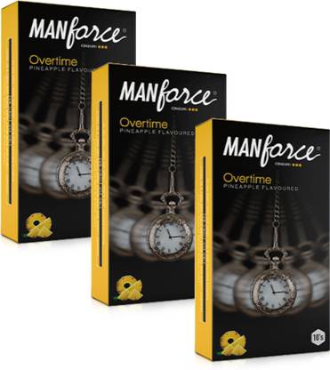 MANFORCE Combo 3 OVERTIME PINEAPPLE Condom