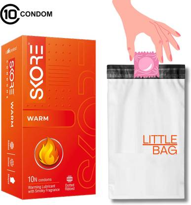 SKORE Warm Dotted Ribbed With Condom Dispose Bags Condom