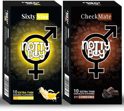 NottyBoy Fruit Banana Flavour and Delicious Chocolate Flavoured For Oral Condom