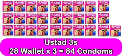 USTAD 3s Deluxe Pack of 84 Condom