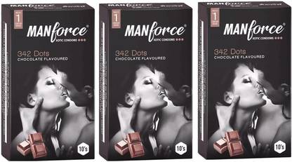 MANFORCE CHOCOLATE, 342 stimulating dots, electronically tested Condom