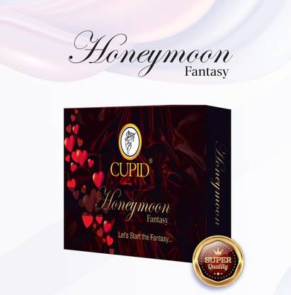CUPID Honeymoon Fantasy - Assortment of Condoms, Lube, Gifts, Games & Surprises Condom