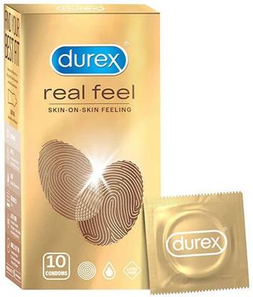 DUREX 10 Count| For Real Skin on Skin Feeling| Latex Free Pack Of 1 Condom