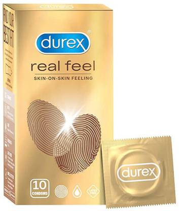 DUREX 10 Count| For Real Skin on Skin Feeling| Latex Free Pack Of 1 Condom