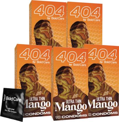 Bold Care 404 Super Ultra Thin Mango Flavored Condoms For Men Condom