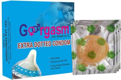 GOORGASM Extra Dotted Condom For Man (Pack of 3) Condom