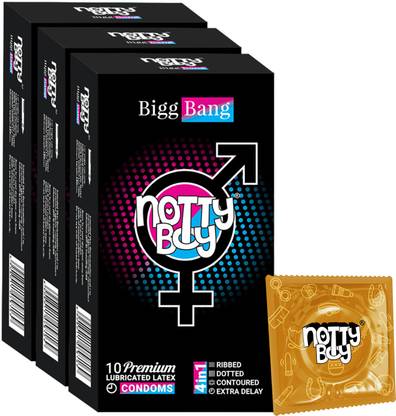 NottyBoy BIGGBANG 4 IN 1 - Extra Delay, Ribs, Dots & Contour Condom