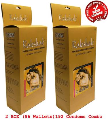 Rakshak Pink Colored Lubricated Condoms Combo For Men Condom