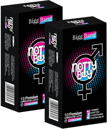 NottyBoy 4in1 Over Time Extra Delay Ribs, Dots & Contour Condom