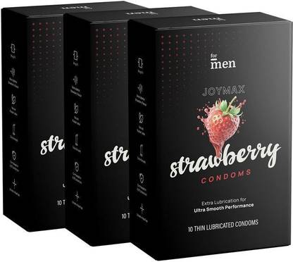 Formen Joymax Strawberry Flavour |for Men | Comfortable Fit Condom
