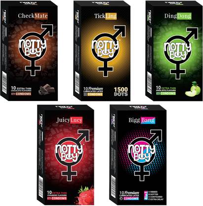 NottyBoy Combo Variety Pack For Men - 50 Condom
