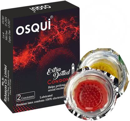 OSQUI Extra Dotted Lubricated Extra Excitement Stimulated Ultra Thin Condom For Men Condom