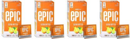 MANFORCE Epic Passion Extra Dotted Premium Condoms For Men, 10 Counts x pack of 4 Condom
