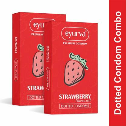 eyurva strawberry dotted condoms | 2 pack Condom