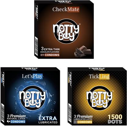 NottyBoy Extra Dots + Extra Sensitive Chocolate Flavour Condom