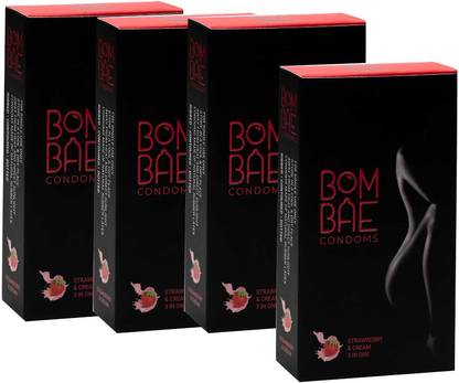 BOMBAE Strawbery and Cream Condom