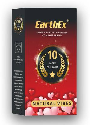 EarthEx Natural | 5.1-6 Inch Size | Long Lasting for Men Condom