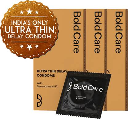 Bold Care Ultra Thin Climax Delay - Lubricated - Natural Latex Condom