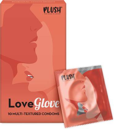 PLUSH Love Glove Multi Textured - Ribbed and Dotted Condoms 10 pcs Condom