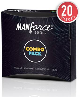 MANFORCE Condoms Combo Pack, 5 Multi Flavors Condom For men Condom