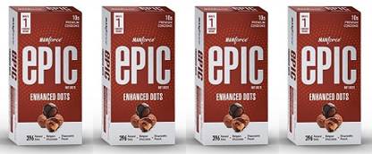 MANFORCE Epic Hot Dots Enhanced Dotted Premium Condoms For Men- Pack of 4 Condom