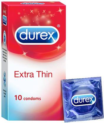 DUREX Extra Thin Condoms for Men - 10 Count |( PACK OF 3) Condom