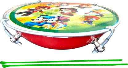 Mayur Musical Tasha Drum Dhol for Kids with 2 Sticks Dholak Baby Toy Drum Conga
