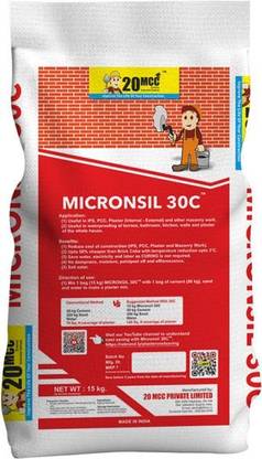 20 MCC Micronsil 30C Plus Mineral Admixture For Plaster And Masonry Work Application Contact Cement