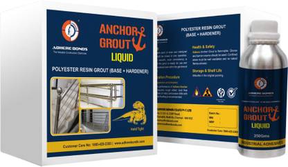 Adhere Bonds Anchor Grout Liquid – Polyester Resin Grout (Base + Hardener) - 1Kg Contact Cement