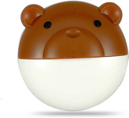 Freddy Bear face lens case with mirror, tweezer and stick applicator | Leakage Proof