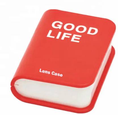 Mopslik Contact Lens Case Lens Box for Travel Lens Case for Contact Lenses - Red