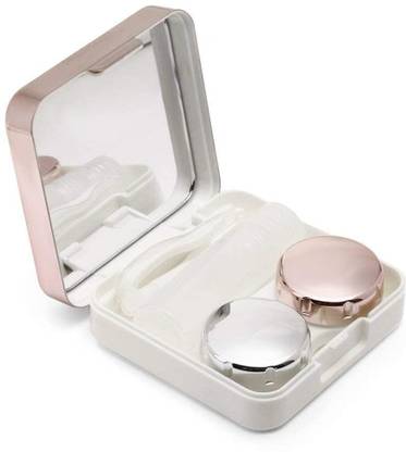 Moxtiza Contact Lens Case | Lens Box Travel | Lens Case for Contact Lenses with Mirror