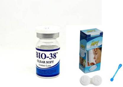 MD Bio 38 Clear Soft Yearly Power Contact Lens Pack of 1 Lens - 80 ML Solution Kit