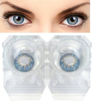 sheny soft 1 pair contact lens blue color, with storage case free
