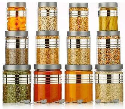 Kitch Club Plastic Grocery Container  - 1200 ml, 650 ml, 350 ml, 250 ml