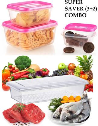 BLISSTORE Polypropylene Utility Container  - 700 ml, 1400 ml, 2400 ml, 1500 ml