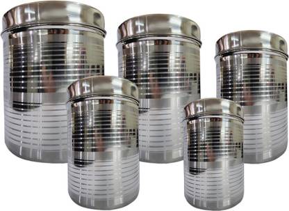 KUBER INDUSTRIES Steel Utility Container  - 800 ml, 1100 ml, 1500 ml, 2100 ml, 2600 ml
