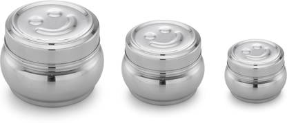 Dynore Stainless Steel Utility Container  - 280 ml, 230 ml, 170 ml
