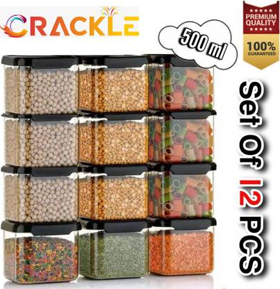 Crackle Plastic Grocery Container  - 500 ml