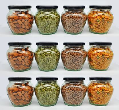 crom Glass Grocery Container  - 350 ml