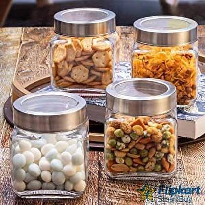 Flipkart SmartBuy Glass Cookie Jar  - 600 ml
