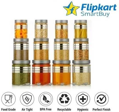 Flipkart SmartBuy Plastic Grocery Container  - 1200 ml, 650 ml, 350 ml