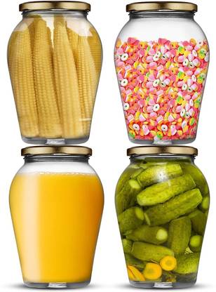 Ginoya Brothers Glass Grocery Container  - 1000 ml