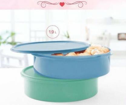 Pack of 2 Plastic Utility Container  - 1.9 L Ridhi Sidhi Green, Blue