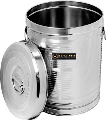 V Metal Arts Stainless Steel Grocery Container  - 25 kg
